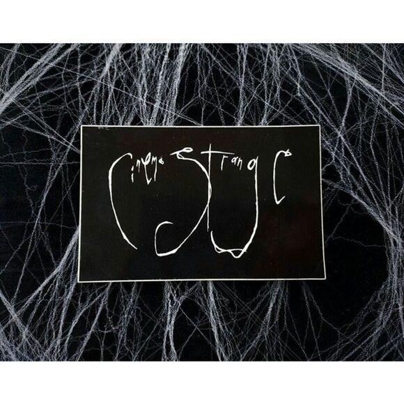 RARE Vtg 1990s CINEMA STRANGE Batcave Death Gothic Rock 1st Run Band Sticker - Picture 1 of 4